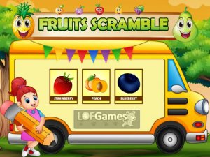 Fruits Scramble Puzzle Game - Word Puzzle